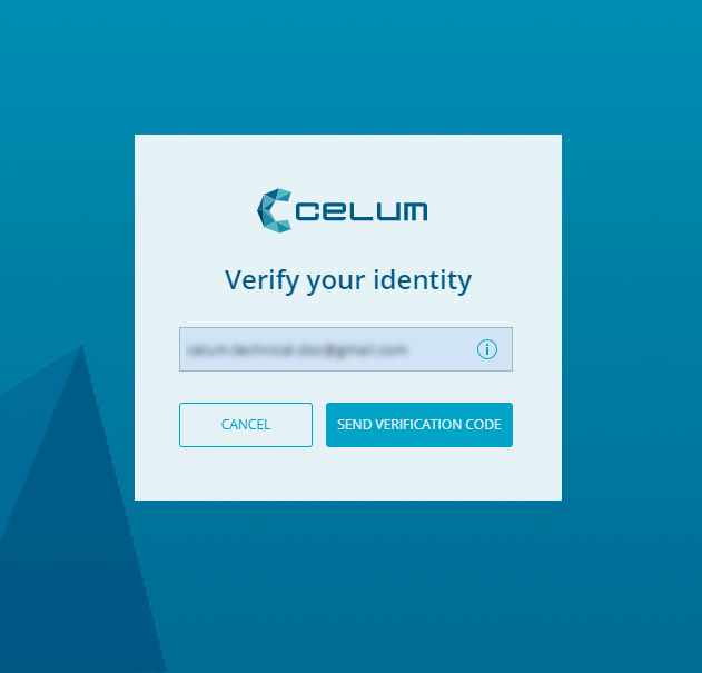 CELUM Cloud Account Reset password page